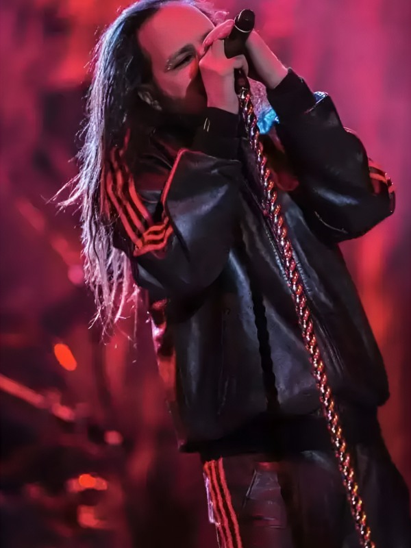 Jonathan Davis Black Leather Tracksuit Shop Now