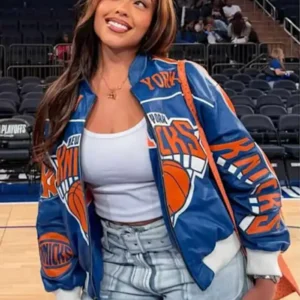Jordyn Woods New York Knicks Game 3 Jacket