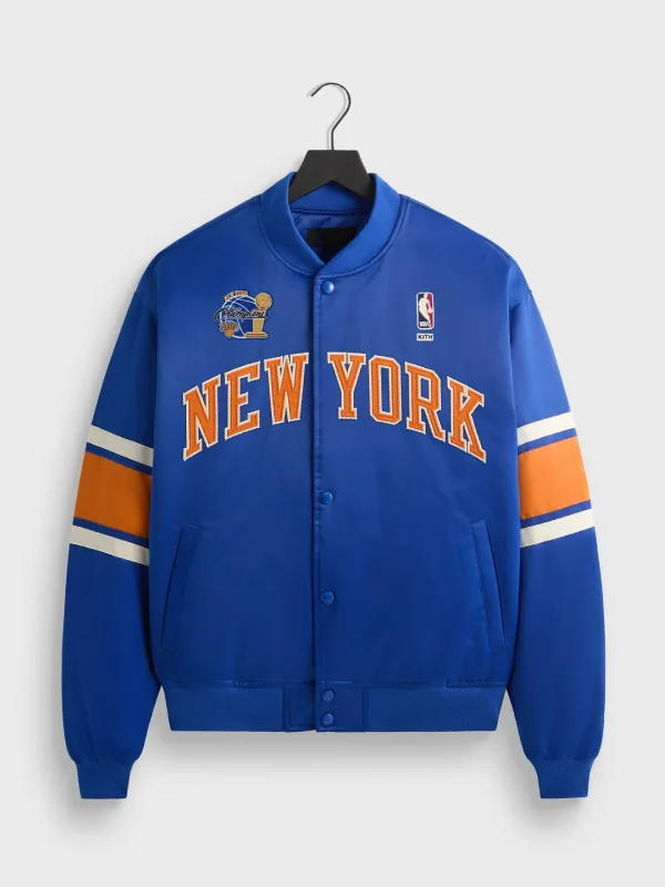 Kith for the New York Knicks 2026 Champions Satin Bomber Jacket