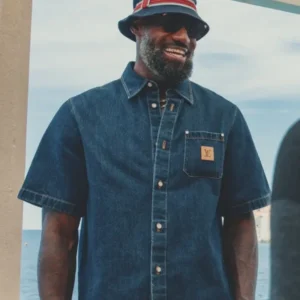 LeBron James LV Le Monde est à Vous Denim Shirt