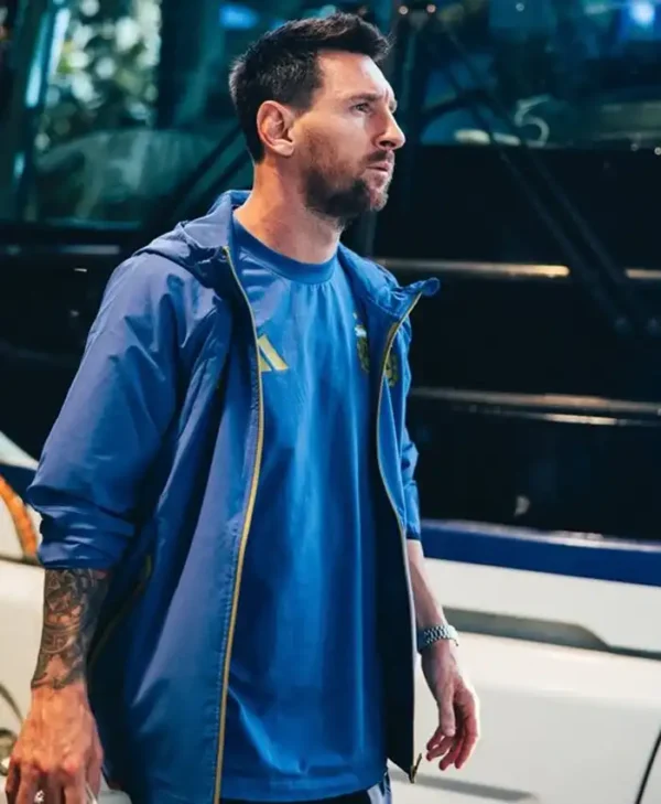 Lionel Messi Argentina Team Training Blue Jacket Shop Now