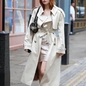 London 2026 Ellie Bamber Trench Coat