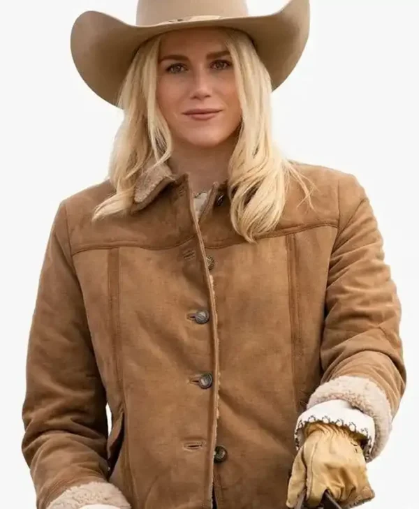 Marshals S01 Dolly Weaver Brown Suede Jacket