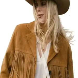 Marshals S01 Ellyn Jameson Fringe Leather Jacket