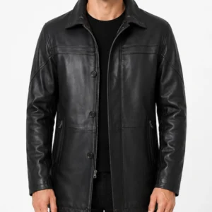Men Car Coat Leather