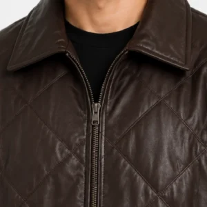 Men-Dark-Brown-Oversized-Quilted-Leather-Jacket