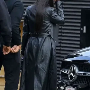 Michelle Saniei LA Street Style 2026 Leather Trench Coat Buy Now