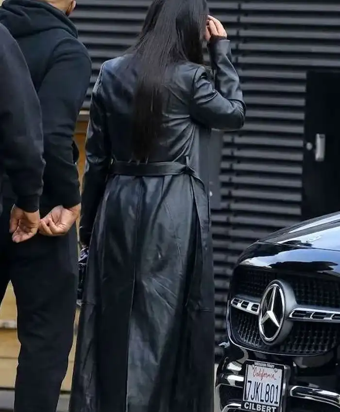 Michelle Saniei LA Street Style 2026 Leather Trench Coat Buy Now