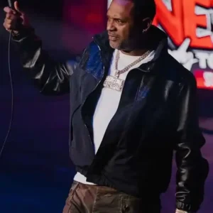 Mike Epps 2026 Black Bomber Jacket