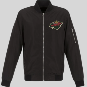 Minnesota Wild Black Bomber Jacket