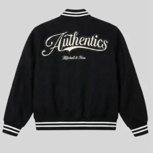 Mitchell & Ness Black Wool Varsity Jacket Shop Now