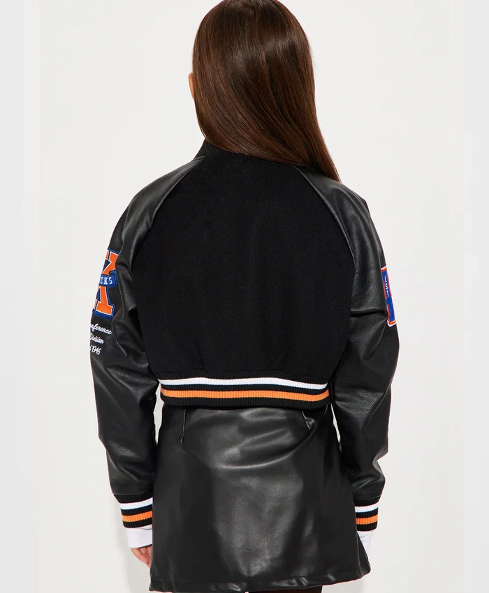 NY Knicks Jump Shot Black Bomber Jacket Buy Now