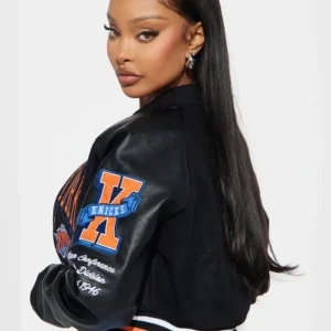 NY Knicks Jump Shot Black Bomber Jacket For Sale
