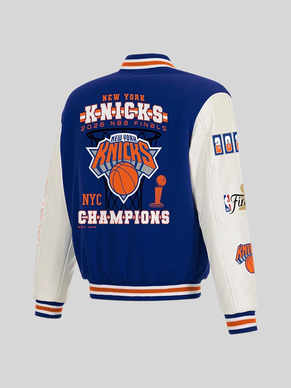 New York Knicks 2026 NBA Finals Champions Reversible Varsity Jacket for sale