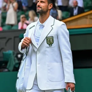 Novak Djokovic Wimbledon White Lacoste Blazer