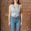 Off Campus S01 Hannah Wells Blue Vest