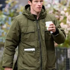 One Night Only 2026 Callum Turner Green Puffer Jacket
