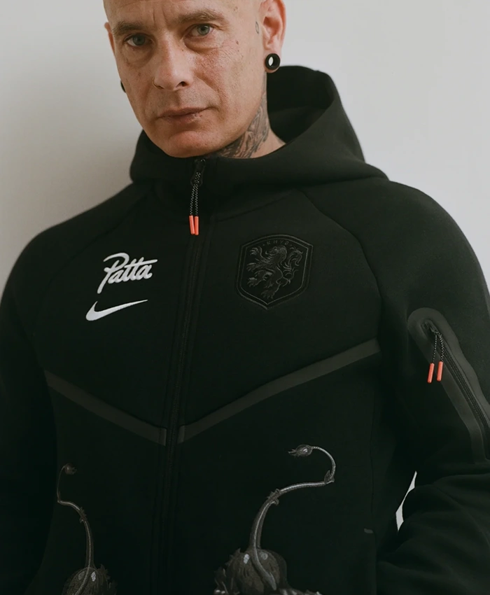 Patta x Nike Netherlands Tech Fleece Black Hoodie