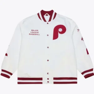 Philadelphia Phillies Arctic White Full-Snap Satin Jacket
