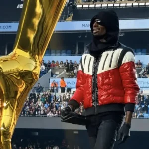Playboi Carti Balmain Tricolor Quilted Puffer Jacket