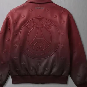 Qatar Airways Paris Red Leather Jacket For Sale