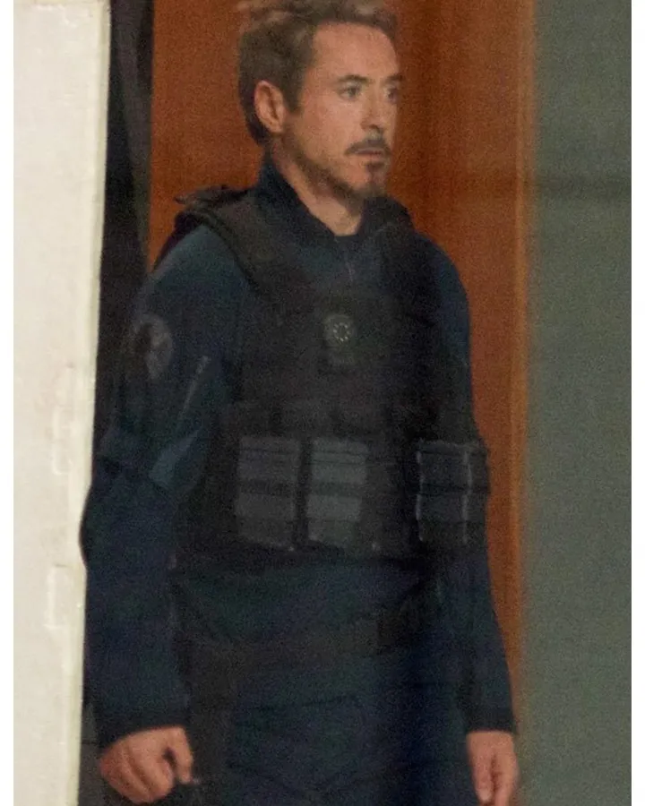 Robert Downey Jr. Avengers: Endgame Black Leather Vest