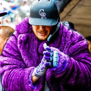 Shop Colorado Rockies Hunter Goodman Purple Fur Coat