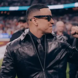 Shop Halftime Show Daddy Yankee Leather Jacket