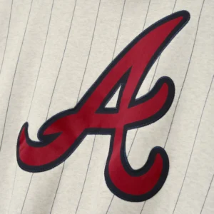 Shop Atlanta Braves Unisex Essential Pinstripe Hoodie For Sale