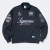 Supreme La Martina Blue Zip-Up Sweatshirt