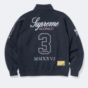Supreme La Martina Blue Zip-Up Sweatshirt Shop Now