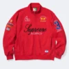 Supreme La Martina Red Zip-Up Sweatshirt