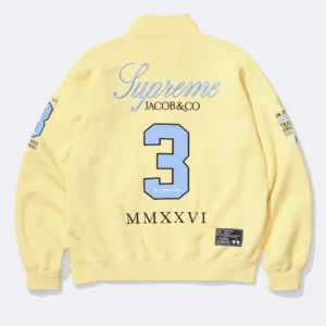 Supreme La Martina Yellow Zip-Up Sweatshirt For Sale