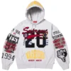 Supreme Warriors Grey Zip-Up Hooded Sweatshirt