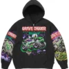 Supreme x Grave Digger Zip-Up Black Hooded Sweatshirt