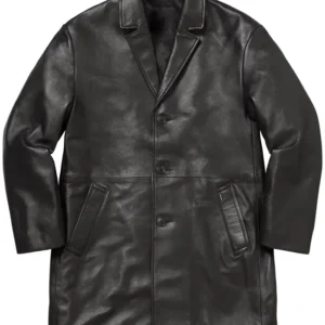 Supreme x Schott Black Leather Overcoat