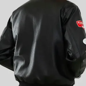 TOWIE Harry Derbidge Black Biker Leather Jacket For Sale
