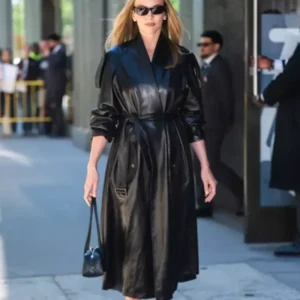 The-Death-of-Robin-Jodie-Comer-Black-Leather-Coat-600x729
