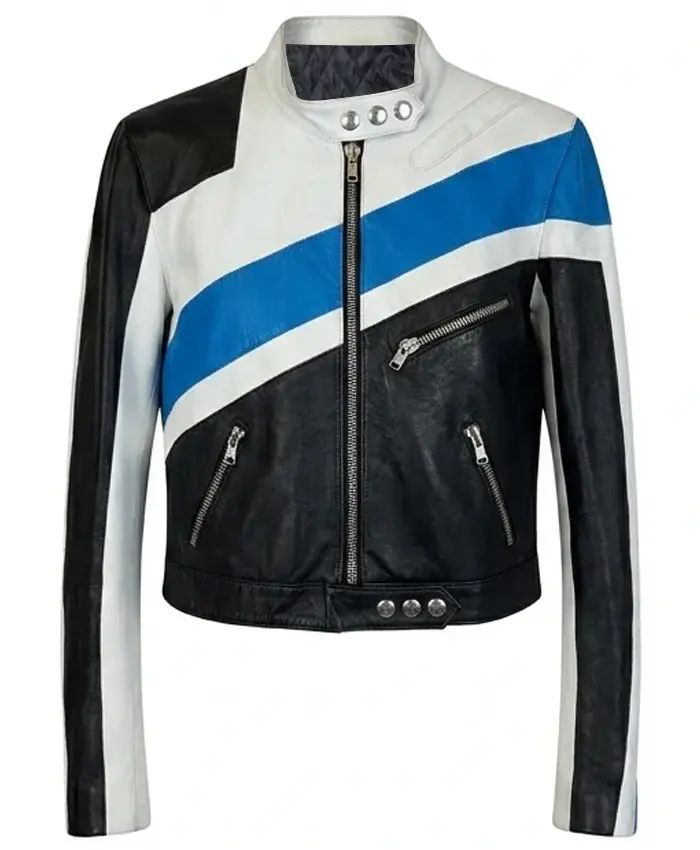 The Dolce and Gabbana Blue Motorcycle Jacket