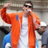 Timothee Chalamet Knicks Victory Parade 2026 Orange Jacket