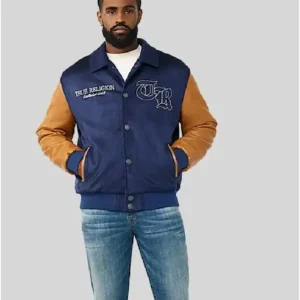 True Religion Serpent Logo Bomber Jacket