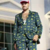 Tyson Fury UFC Freedom 250 Yellow Crown Navy Suit