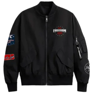 UFC Freedom 250 Full-Zip Black Bomber Jacket