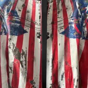 Under Armour x 424 American Flag Leather Jacket