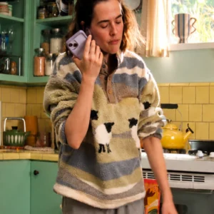 Voicemails For Isabelle 2026 Zoey Deutch Sheep Fleece Sweatshirt