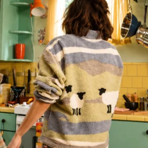 Voicemails For Isabelle 2026 Zoey Deutch Sheep Fleece Sweatshirt For Sale