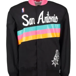 Warm Up San Antonio Spurs Black Jacket
