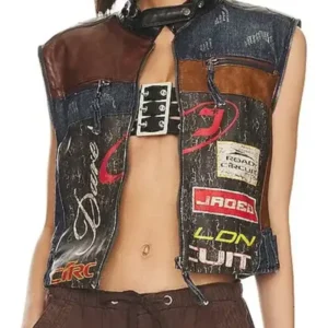 buy Jaded London Daytona Charlotte Flair Moto Vest