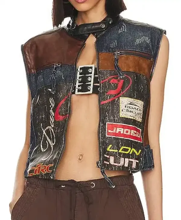 buy Jaded London Daytona Charlotte Flair Moto Vest