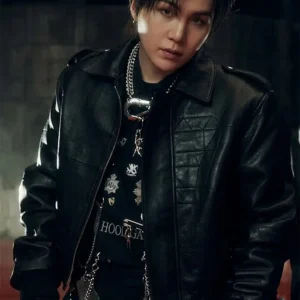 buy now BTS Suga Hooligan Black Leather Jacket